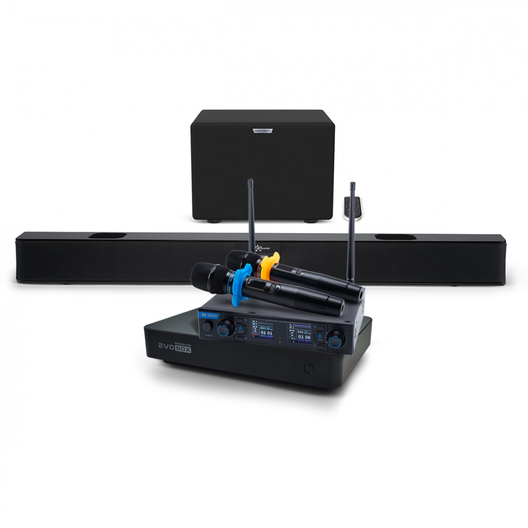 Hi-End караоке-система EVOBOX Premium + EvoSoundBar (саундбар с караоке) в Городище