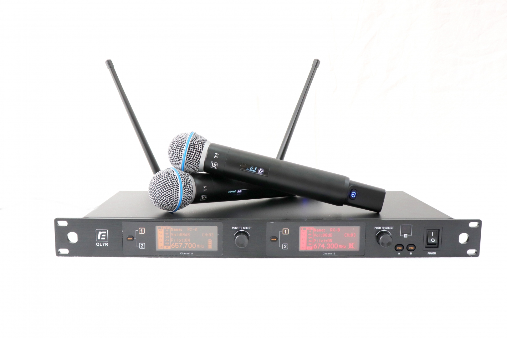 RFIntell QL7R/T1-A 651,800-683,400 МГц 2-канальная радиосистема с 2-мя ручными микрофонами в Городище
